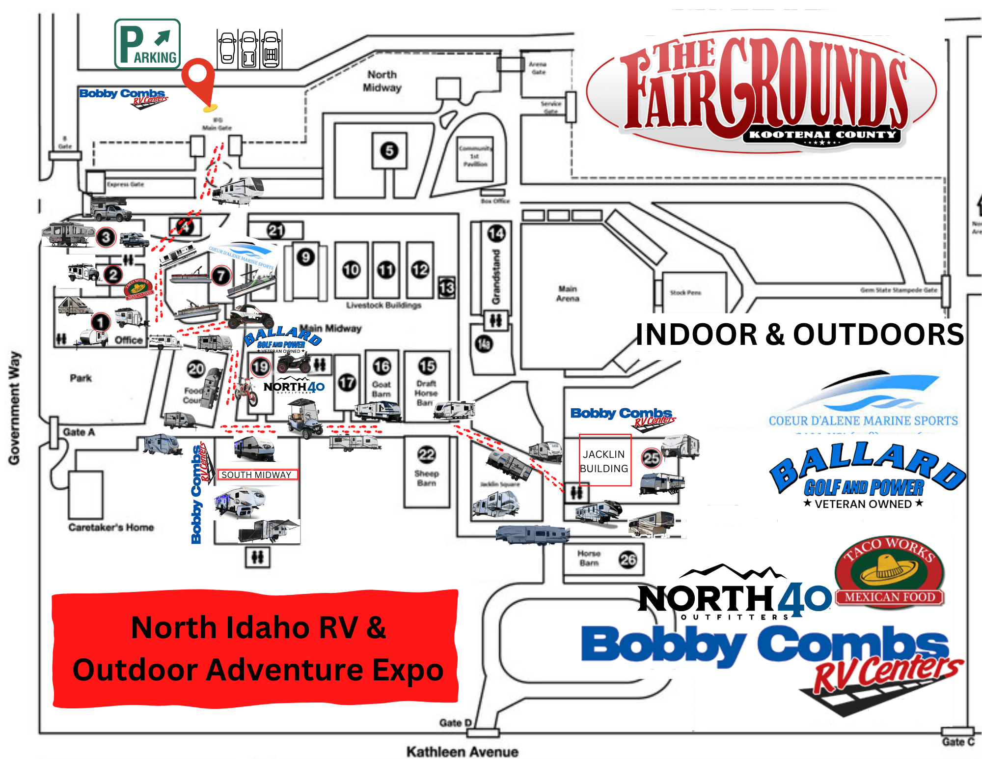 North Idaho RV Show Map